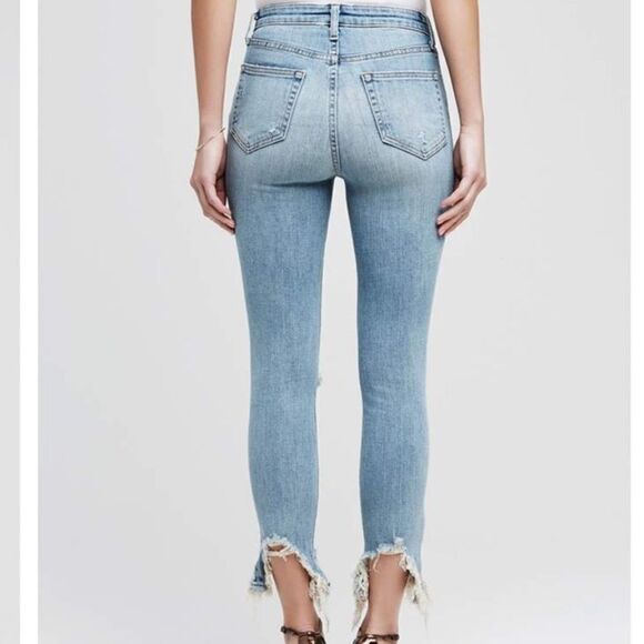 L'AGENCE High Line High Rise Skinny Jean Desert Light Destruct Women’s Size 26 - Picture 3 of 11
